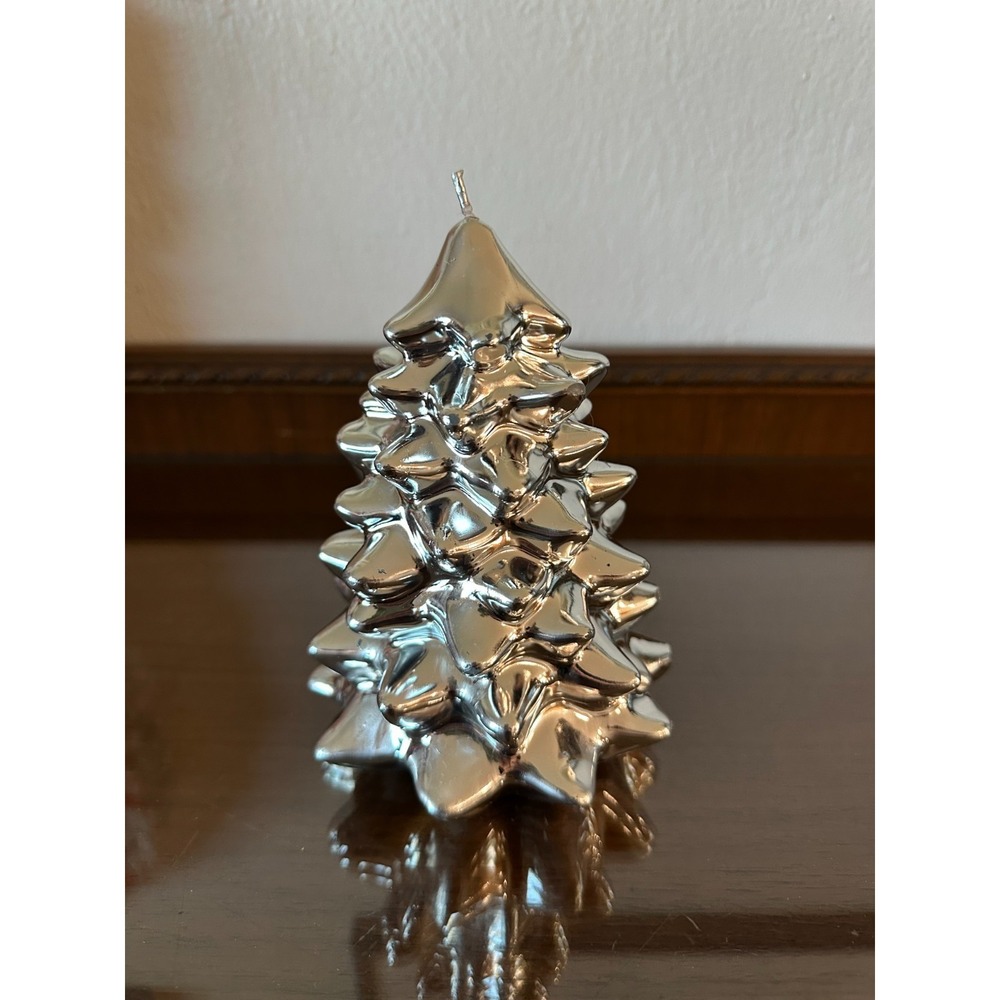O'Well Novelty 6.5'' Silver Christmas Tree Vintage 90s